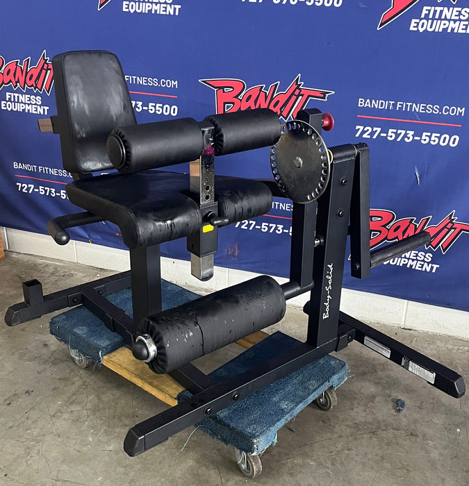 Used Body-Solid CAM Leg Extension & Curl Weight Plate Loaded
