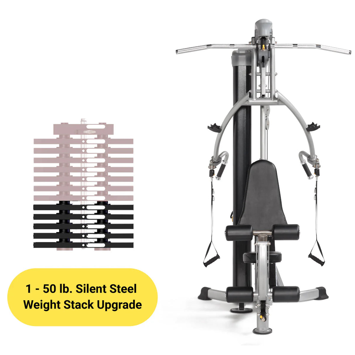 Weight Stack System Hoist Single 50lb Silent Steel Weight Stack Upgrade — Bandit Fitness ...