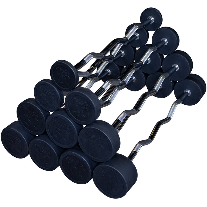 Body-Solid Fixed Weight Barbell Sets (Straight or Curl Bar)